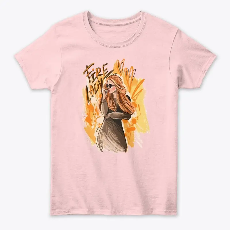 Fire Lady Premium Graphic Women T-Shirt