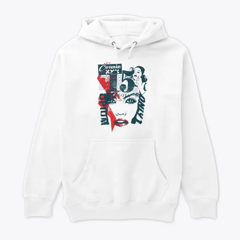 Woman Portrait on Vintage Premium Hoodie