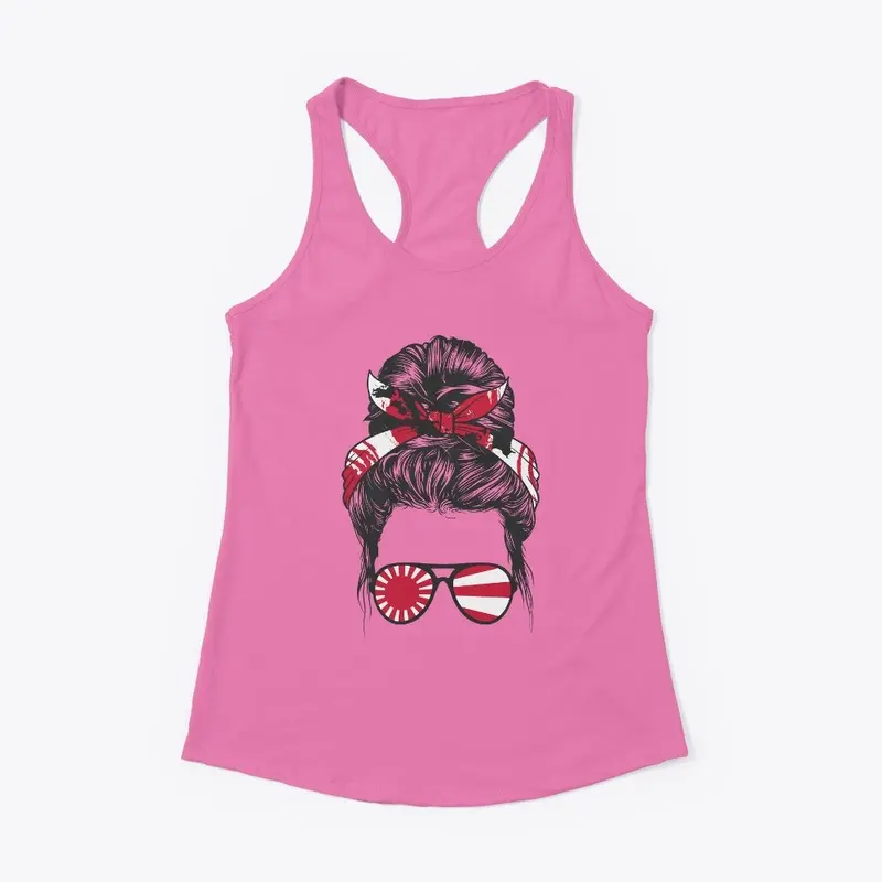 Messy Bun Hairstyle Premium Tank Top